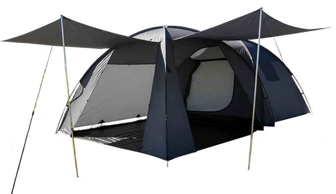 Tenda da campeggio impermeabile a doppio strato per famiglie da 5-6 persone