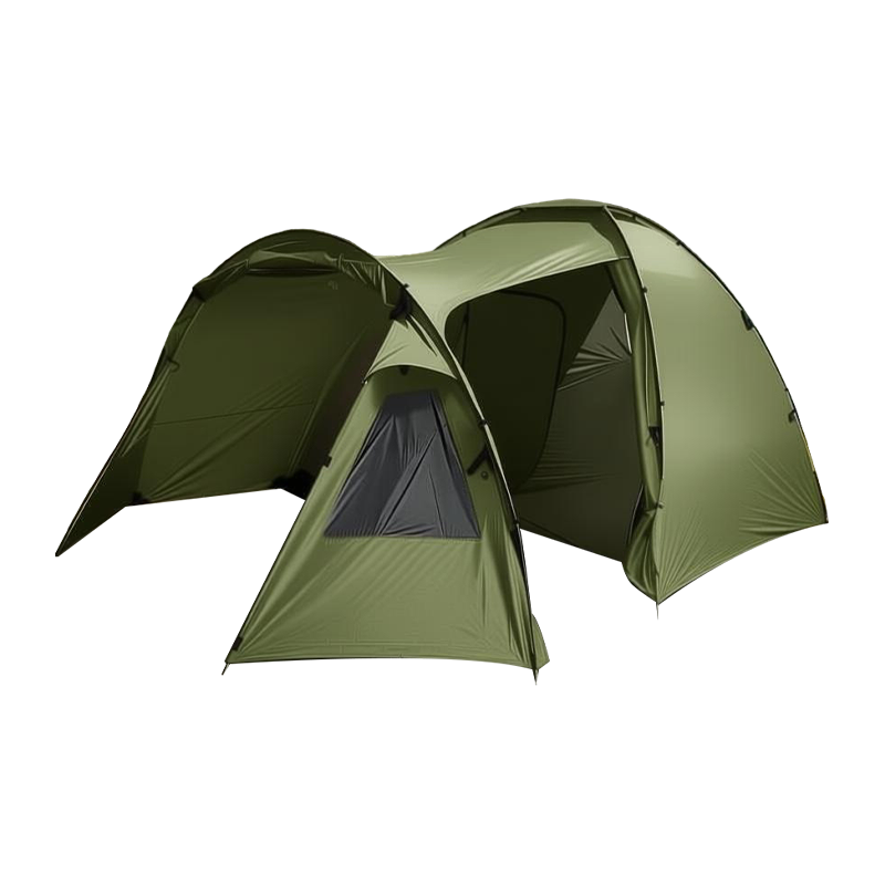 Tenda da campeggio esterna con una camera e un soggiorno per 4-5 persone